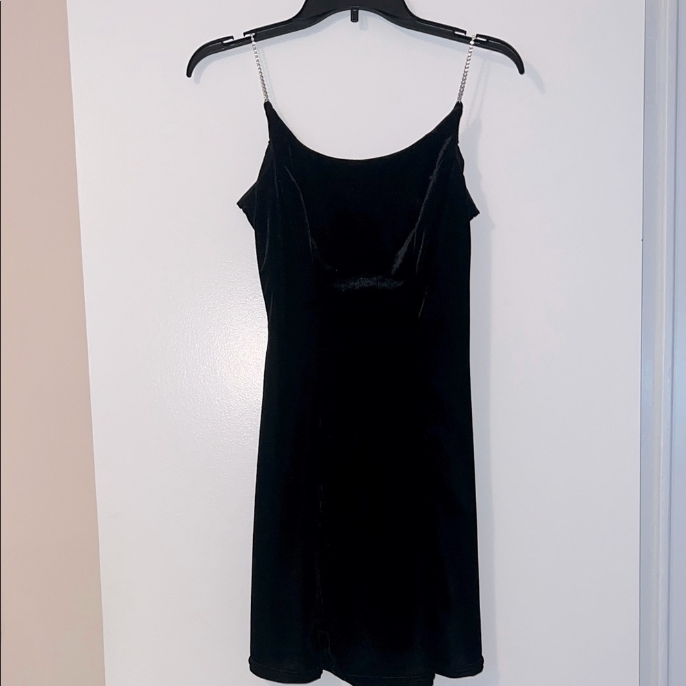 Vintage 579 Elegant Black Velvet Dress Size 3